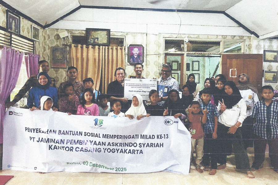 Askrindo Syariah Yogyakarta Salurkan Santunan Memperingati Milad ke 13