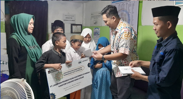 Askrindo Syariah Makassar Salurkan Santunan Ramadan 